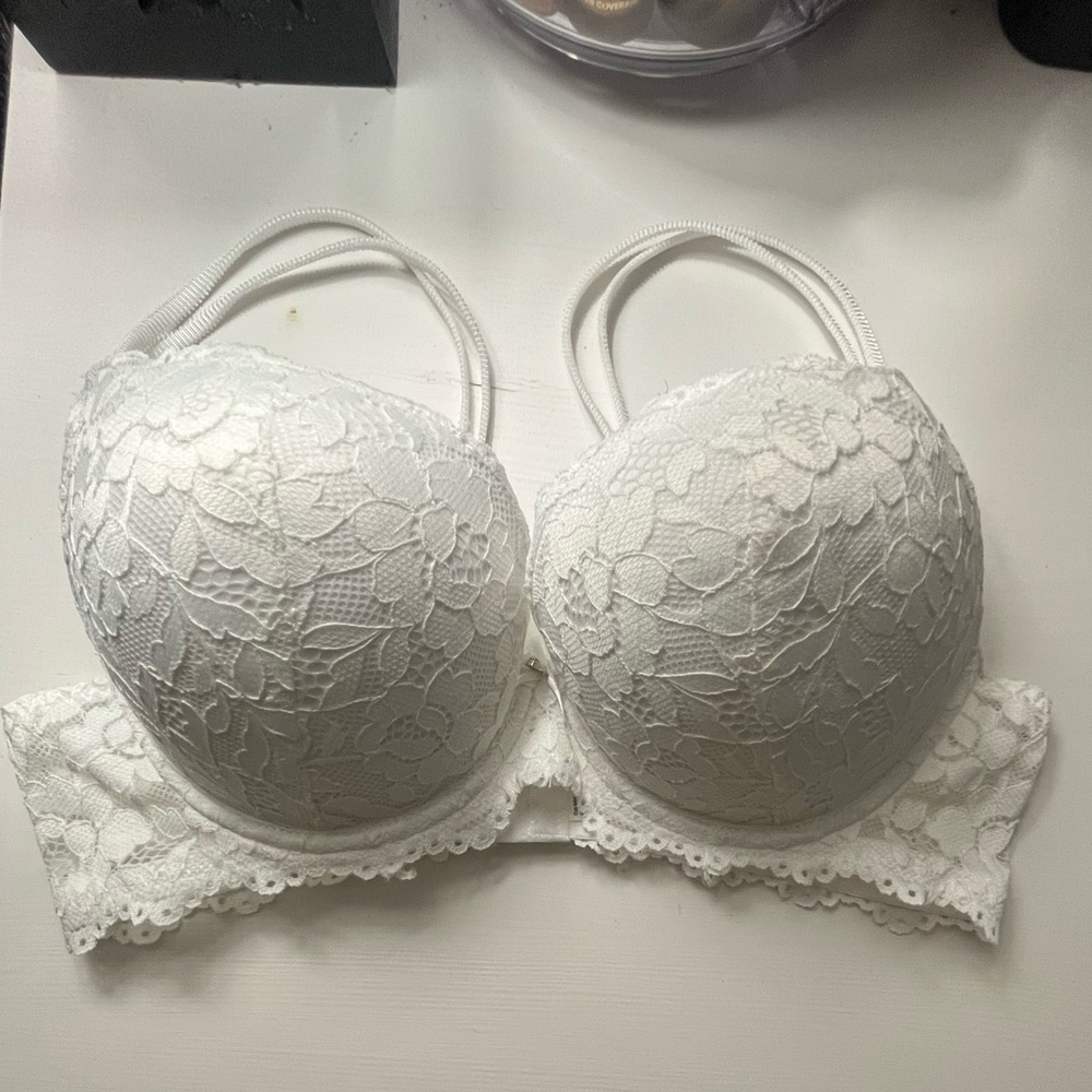 White Laced Bra